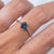 Solid Rose Gold London Blue Topaz Midnight Ring