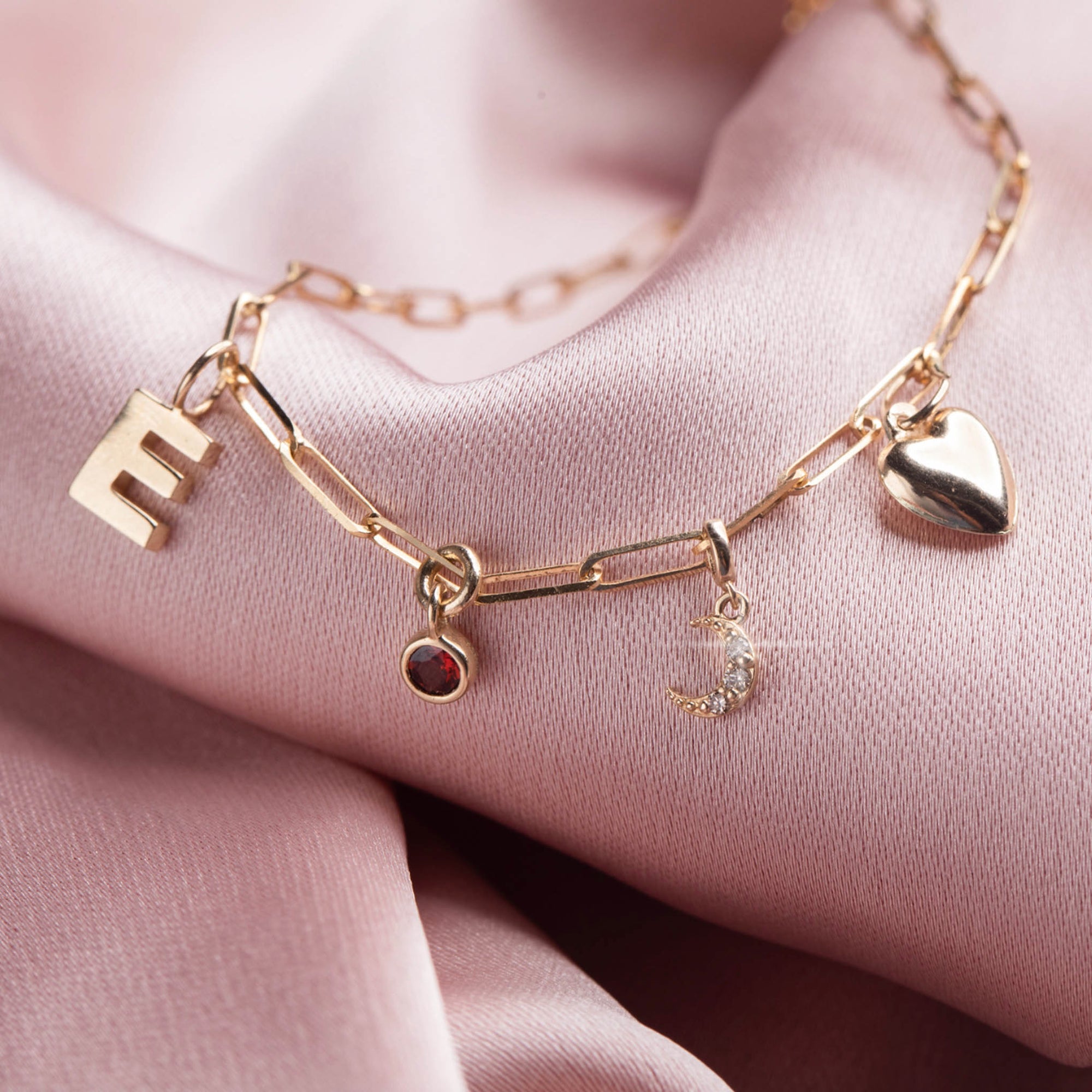 Buy Golden Heart Charm Bracelet