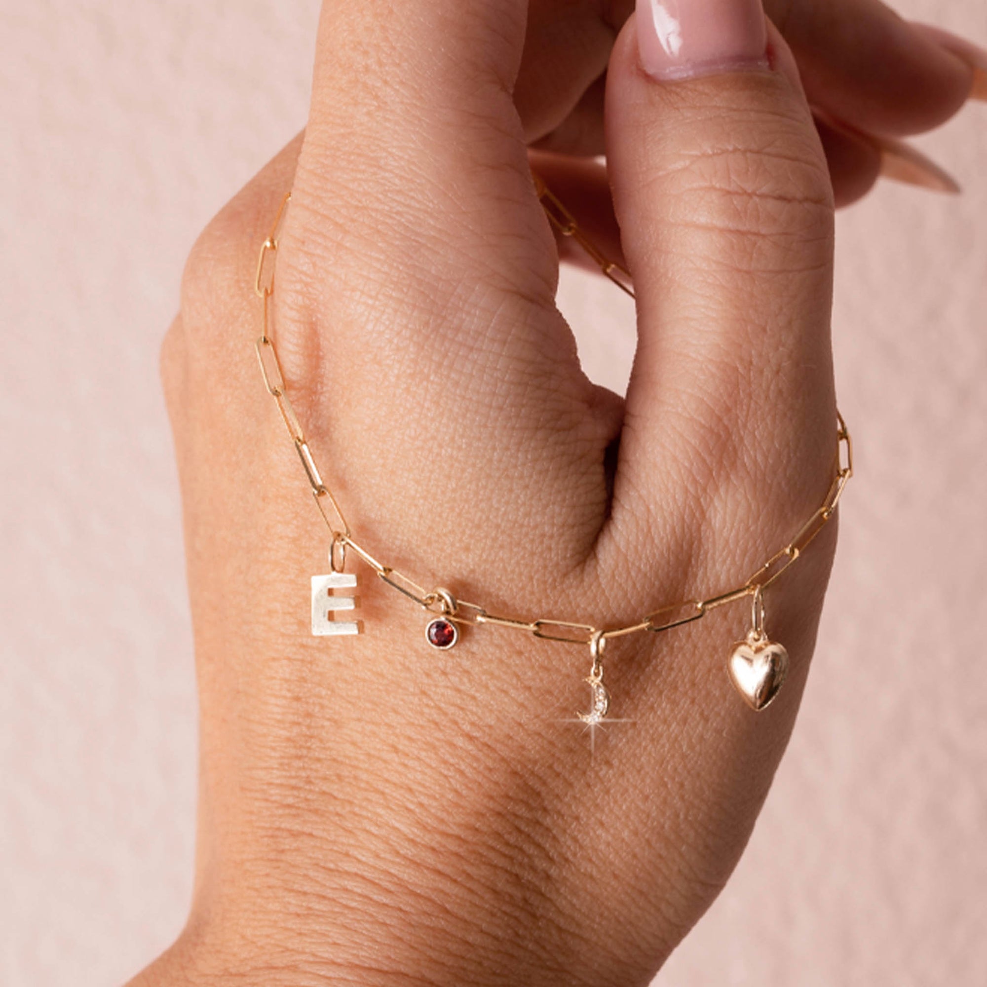 gold bracelet letter