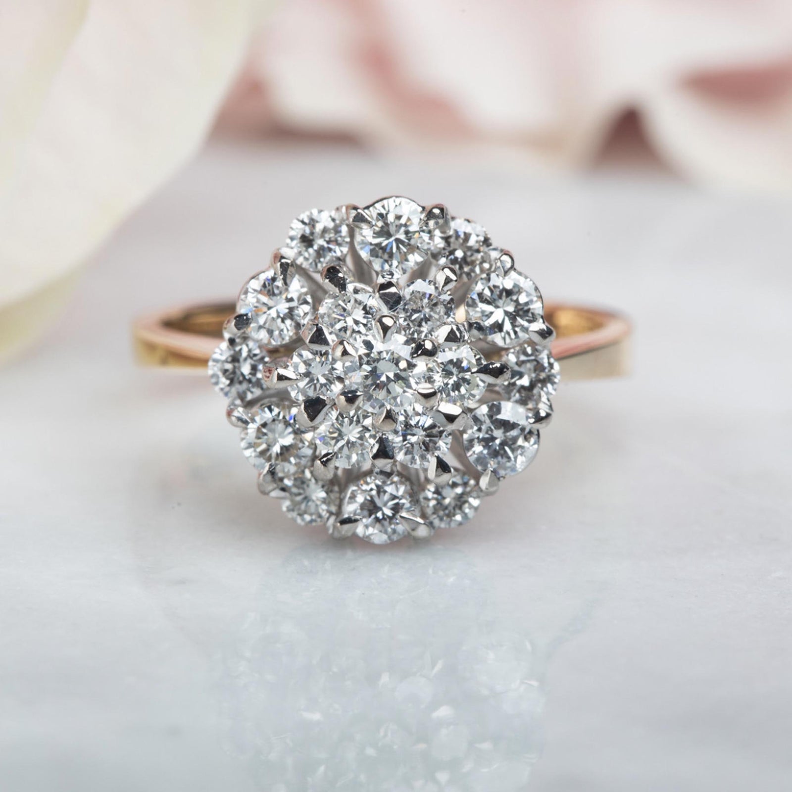 Vintage Diamond Cluster Ring