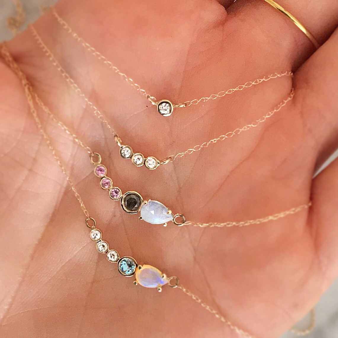 Diamond trio necklace on sale