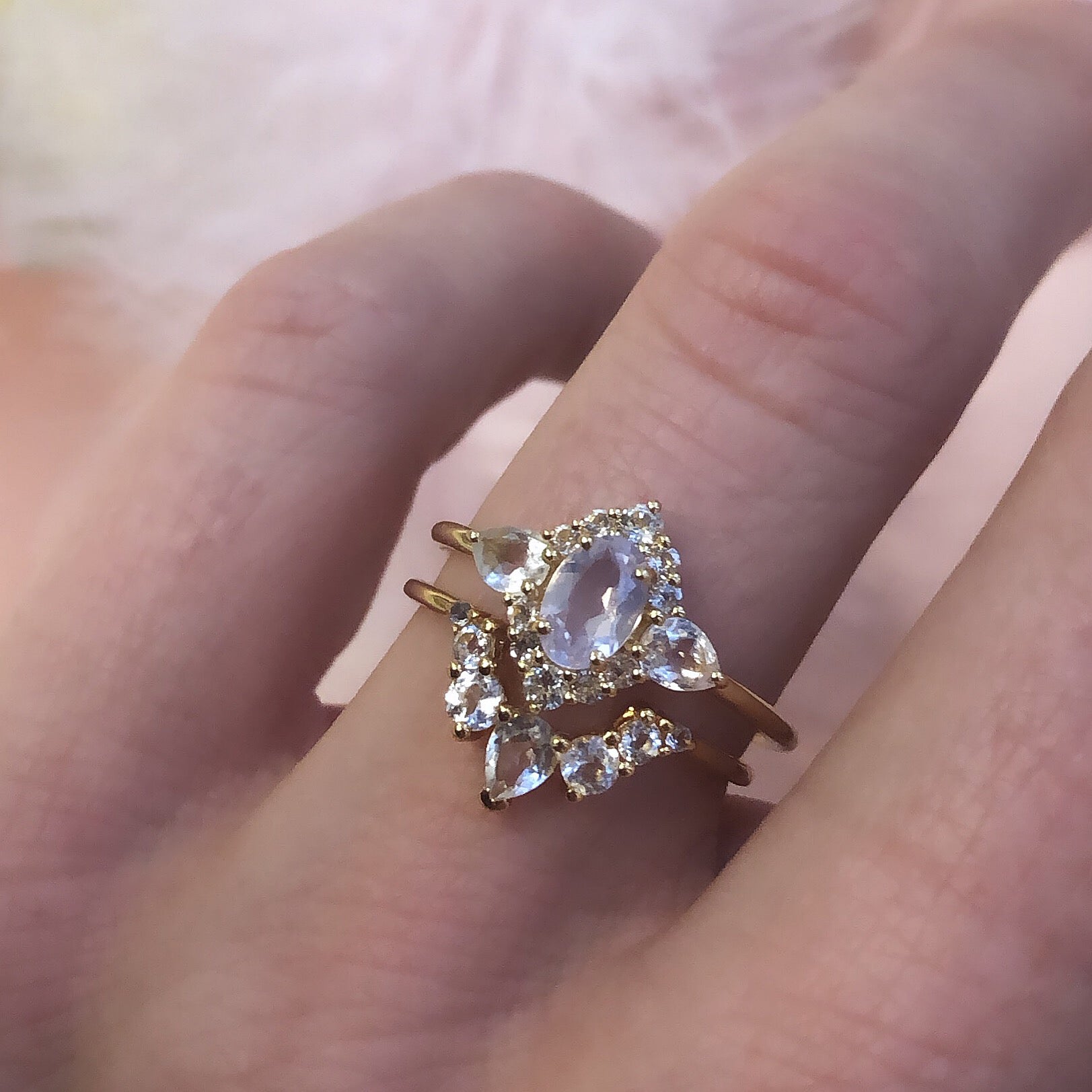 Lilac Quartz & Topaz Delilah Ring