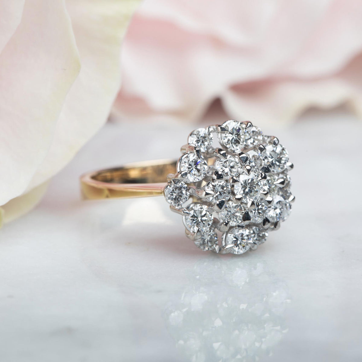 Vintage Diamond Cluster Ring
