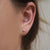 Solid 14kt Gold Diamond Eye Studs