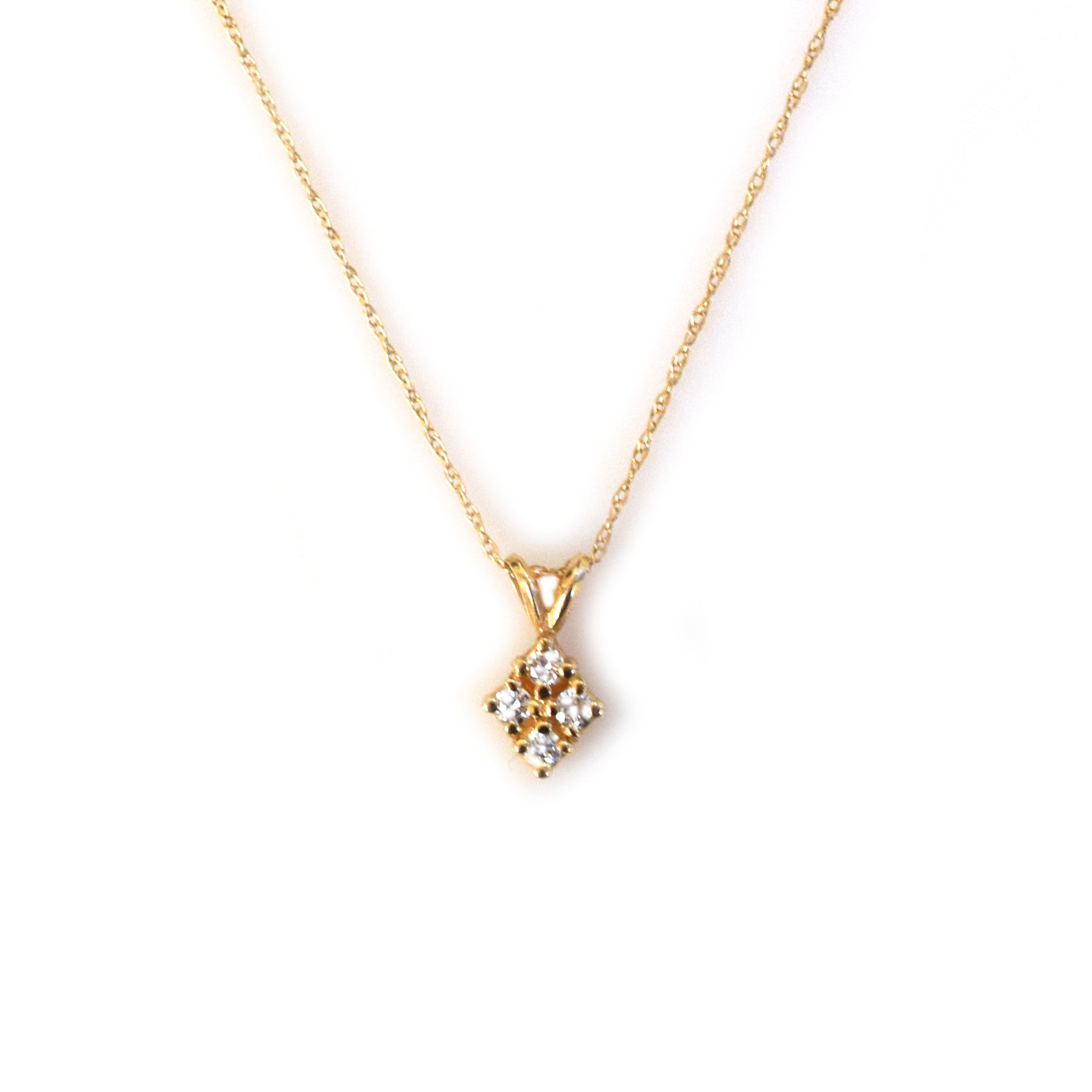 アクセサリー DIAMOND GOLD PENDANT & CHAIN AVALANCHE 10K Yellow Gold Lock Necklace | Appx. 17 Grams