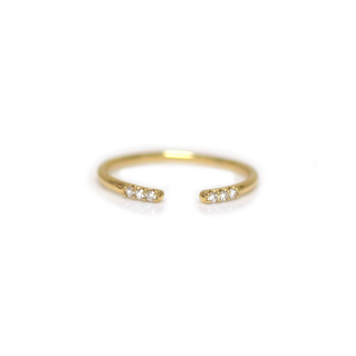 Solid Gold Open Diamond Talon Ring