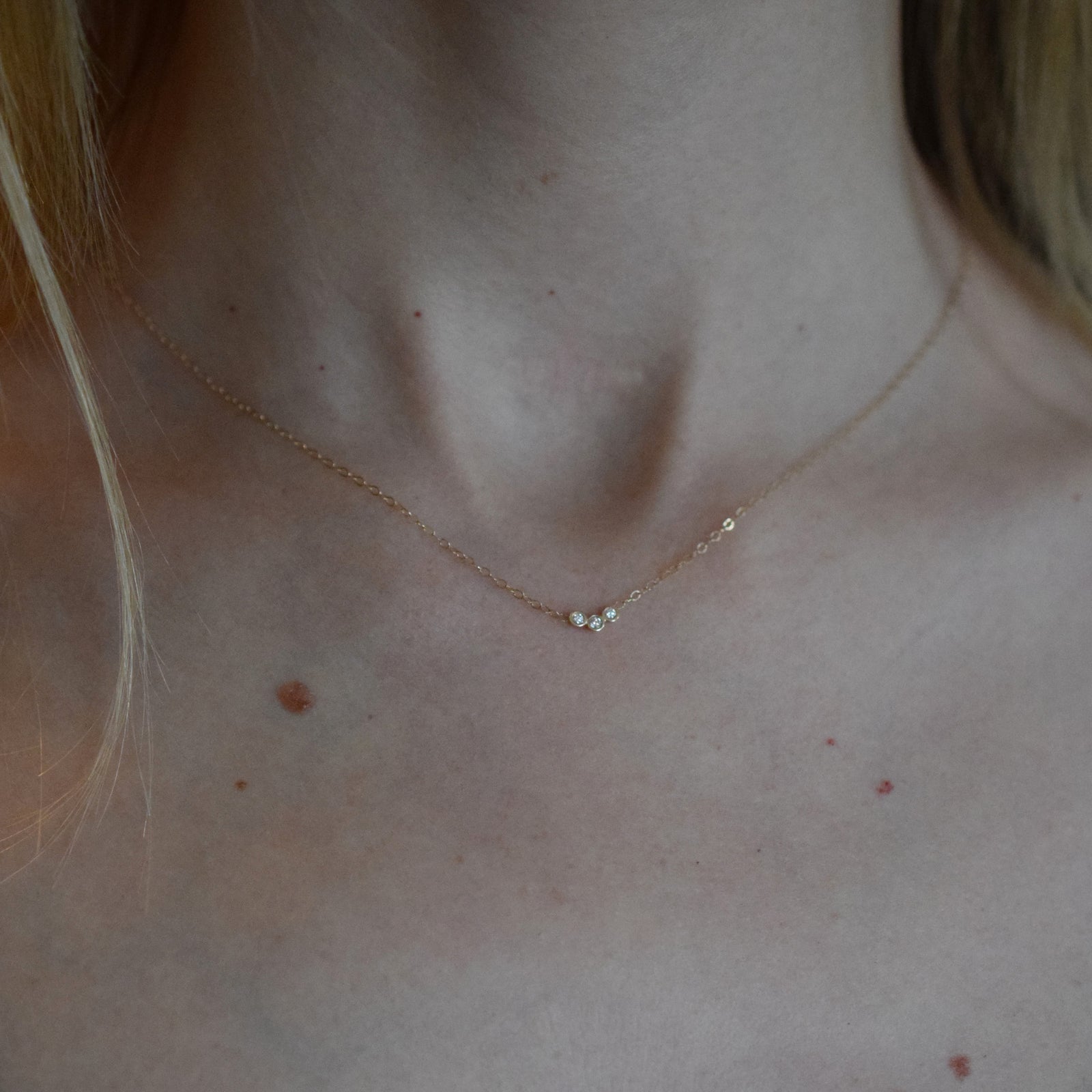 14kt Gold Diamond Trio Pendant