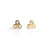 Solid 14kt Gold Diamond Trio Studs