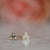 Solid 14kt Gold Diamond Trio Studs
