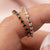 Solid Rose Gold Black Spinel Half Eternity Band