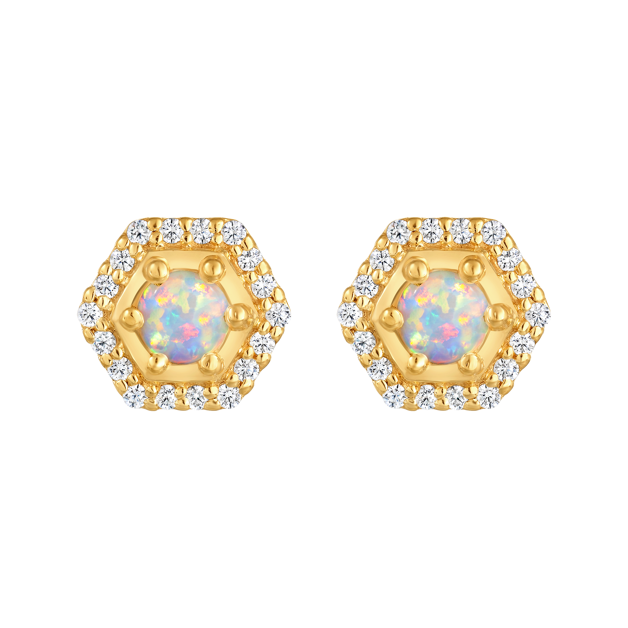 Opal & Diamond Tropicana Studs