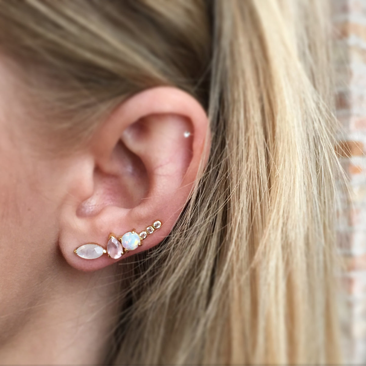 Rainbow Moonstone and Opal Wing Climbers