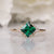 14kt Gold Emerald and Diamond Aphrodite Shield RIng