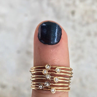 14kt Gold Solo Diamond Ring