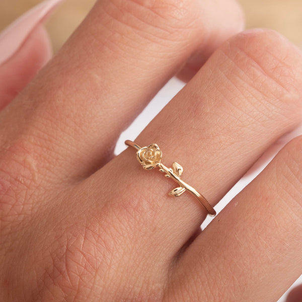 Simple 14kt Gold Rose Ring for Sale | La Kaiser