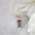 14kt Gold Fluorite & Diamond Fiare Pendant