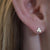 Solid 14kt Gold Diamond Trio Studs