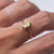 Solid Gold Peridot Baguette Ring