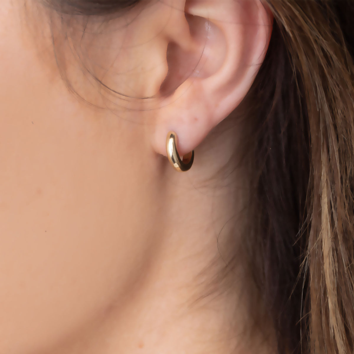 Solid Gold Lover Hoops