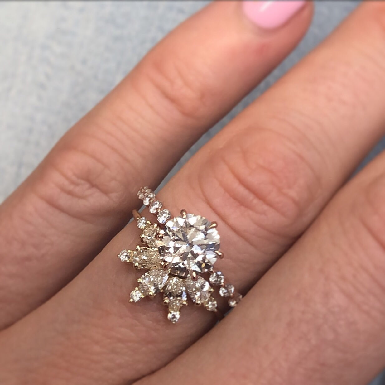 14kt Gold Diamond Parisian Butterfly Ring