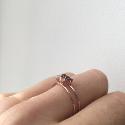 Rainbow Moonstone & Rose Gold Duchess Ring
