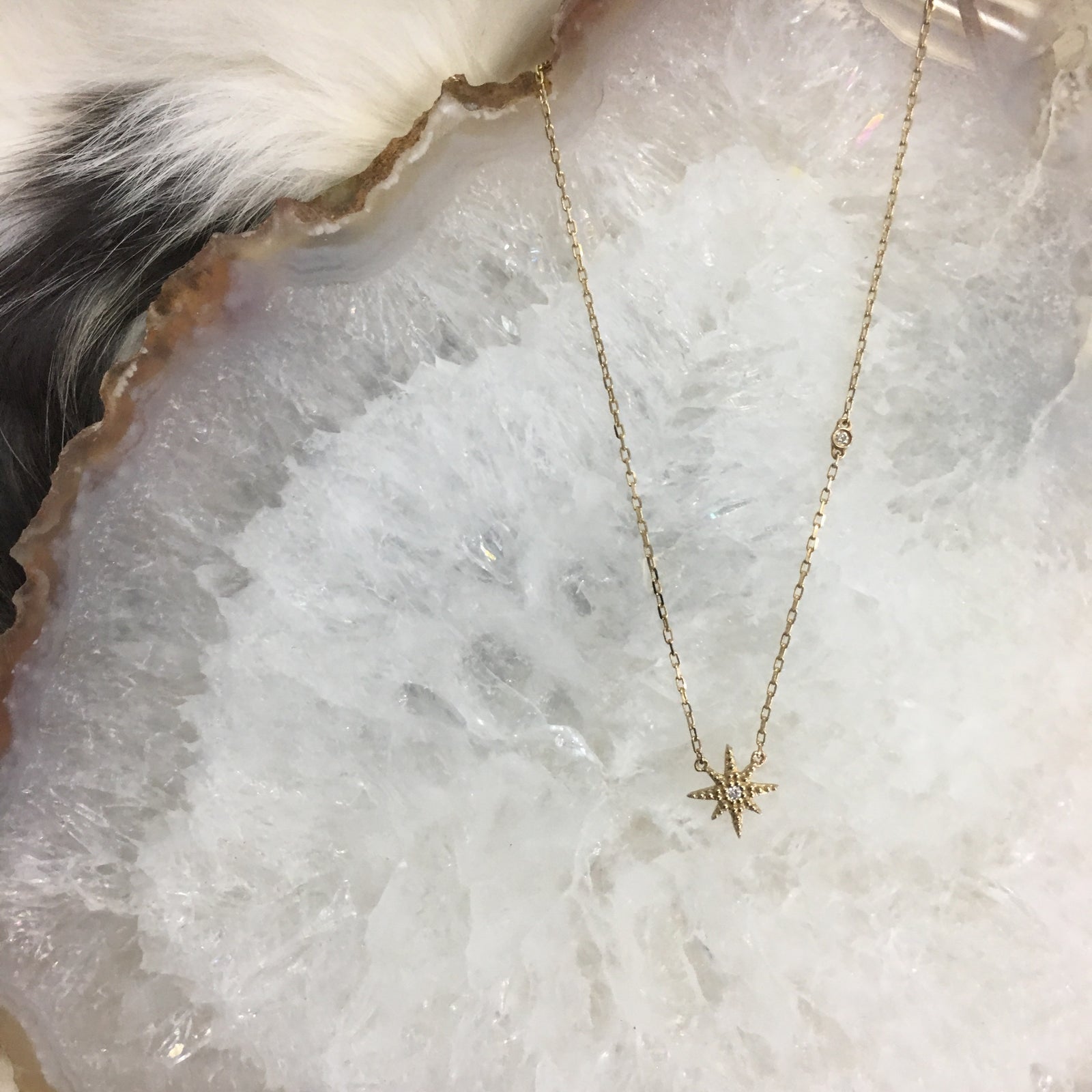 14kt Gold Diamond Stardust Pendant