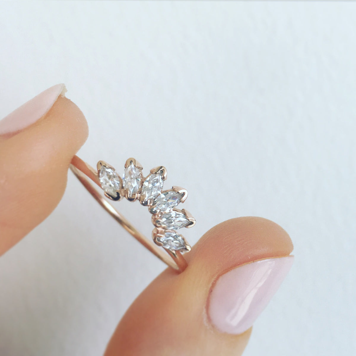 Solid Gold Diamond Caribbean Sunrise Ring