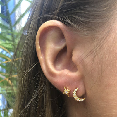 Opal & Diamond Celestial Dream Studs