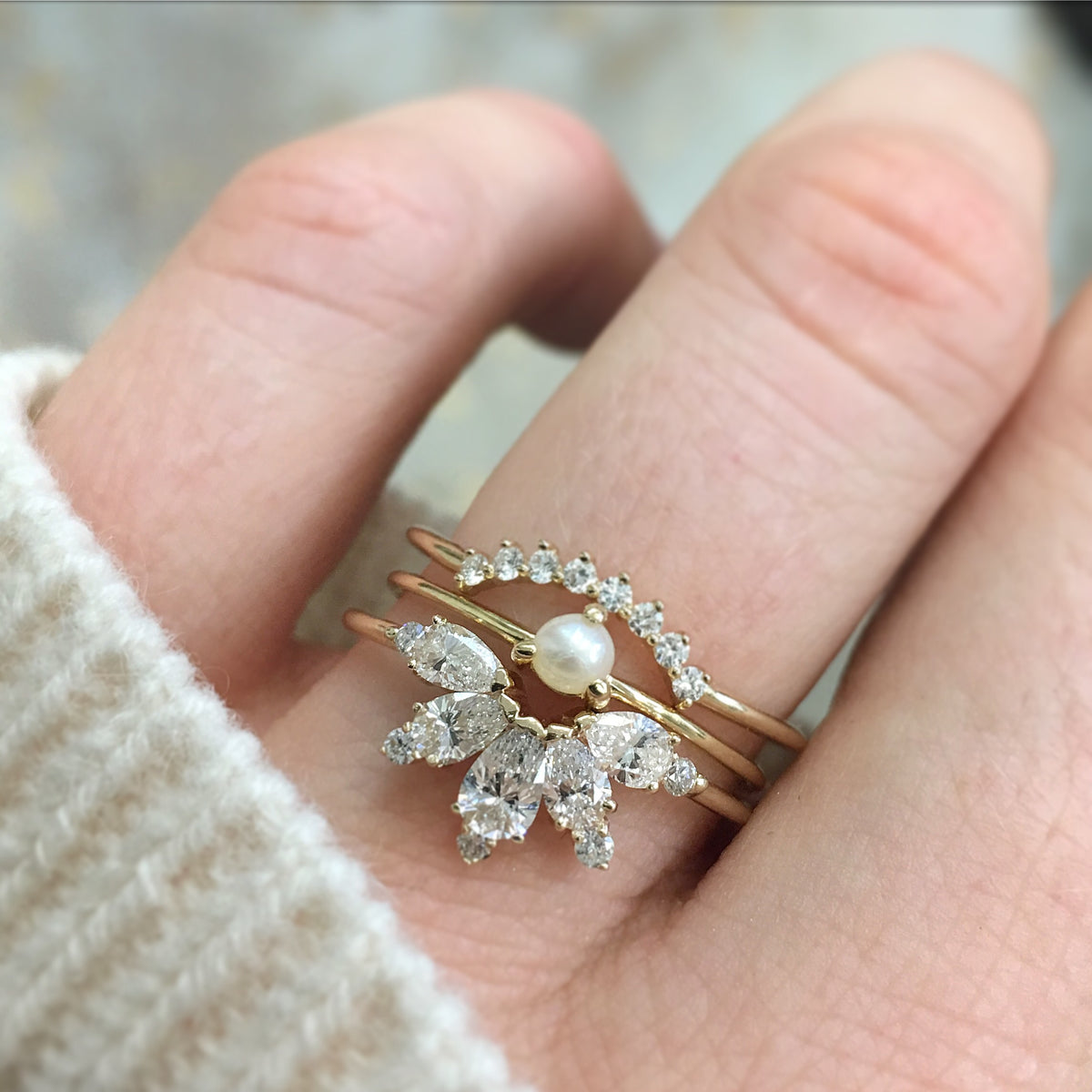 14kt Gold Diamond Parisian Butterfly Ring