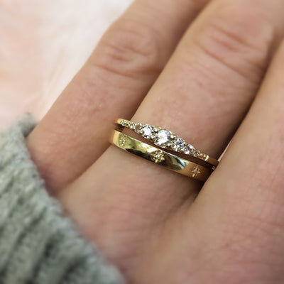 Solid Gold White Sapphire Ella Vie Ring