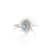 Sterling Silver Labradorite & Diamond Flowerburst Ring