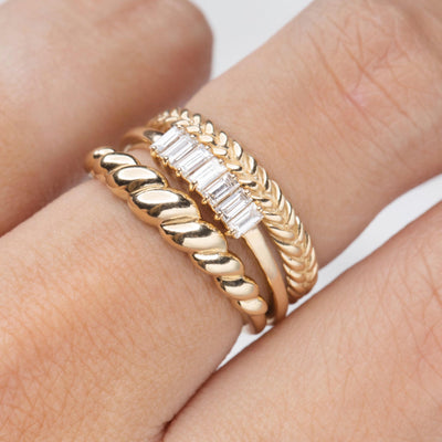 14kt Golden Rope Ring