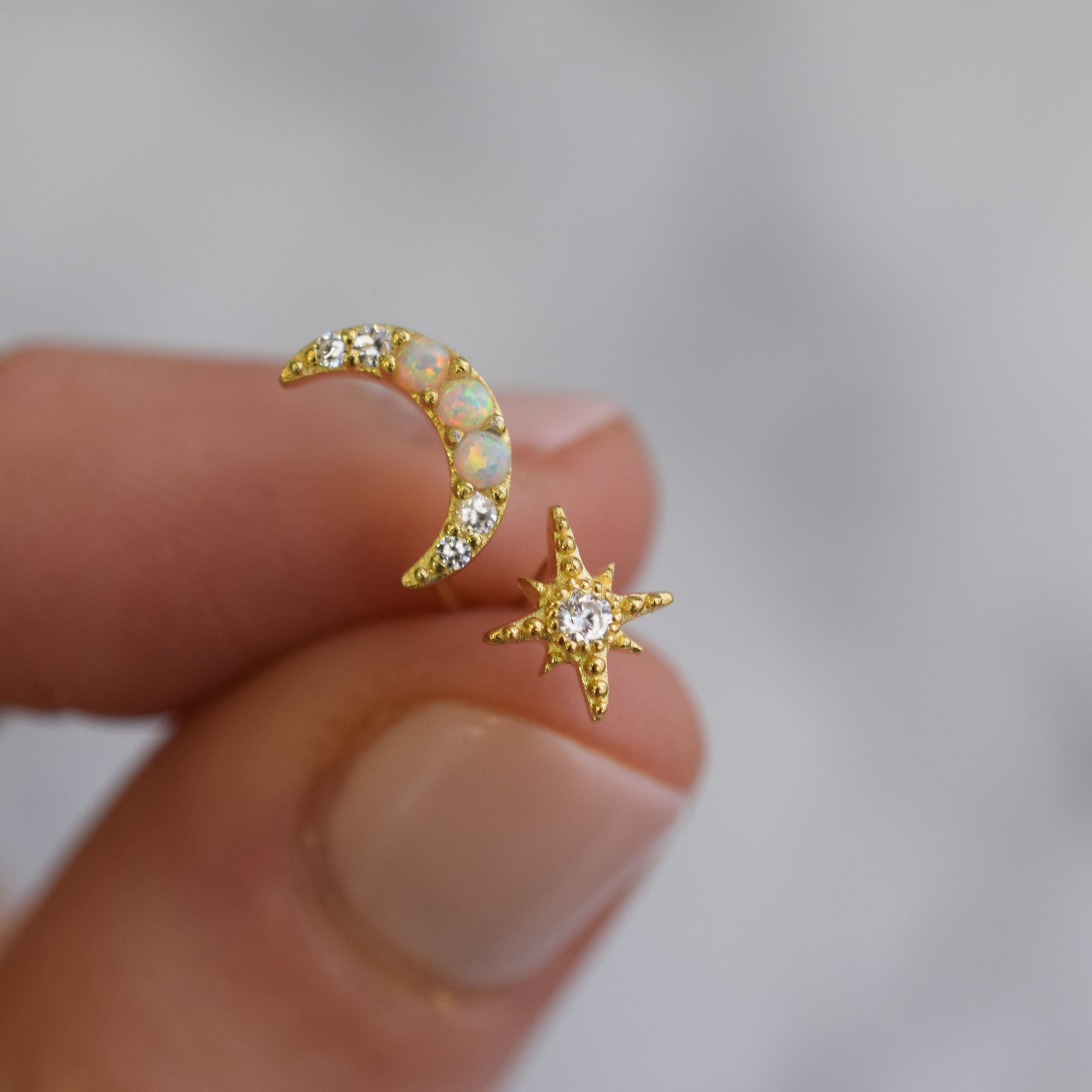 Opal & Diamond Celestial Dream Studs