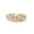 Solid 14kt Gold Rainbow Moonstone & Diamond Woodland Fairytale Ring