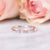 Solid Rose Gold Rainbow Moonstone Eternity Marquise Band