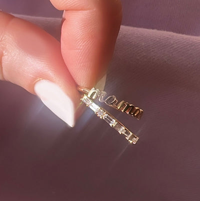 14kt Gold Diamond Heart Mama Ring