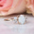 Solid Gold Opal & Moonstone Treasured Love Ring