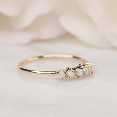 Solid Gold Opal Quinn Ring