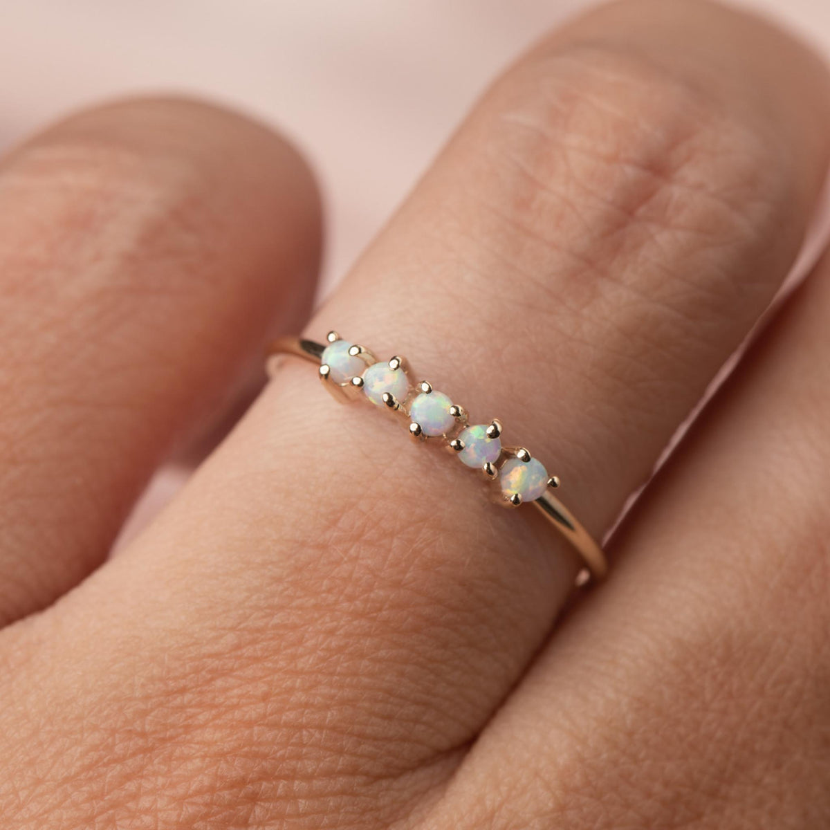 Solid Gold Opal Quinn Ring