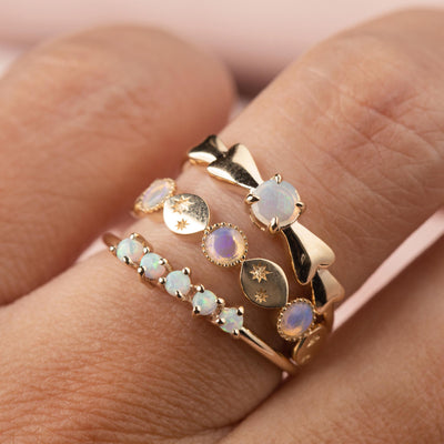 Solid Gold Opal Quinn Ring