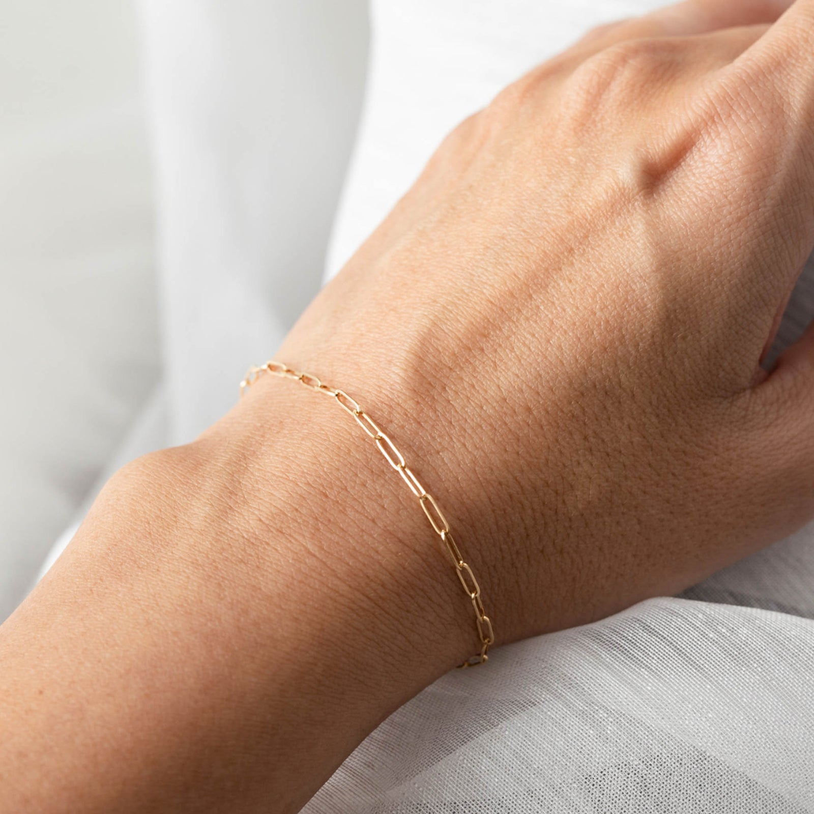 14kt Gold Paperclip Bracelet