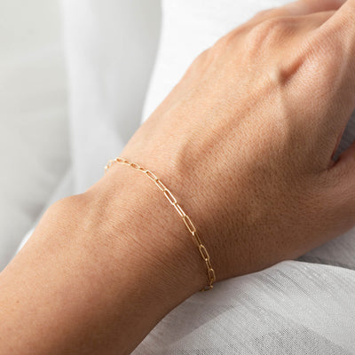 14kt Gold Paperclip Bracelet