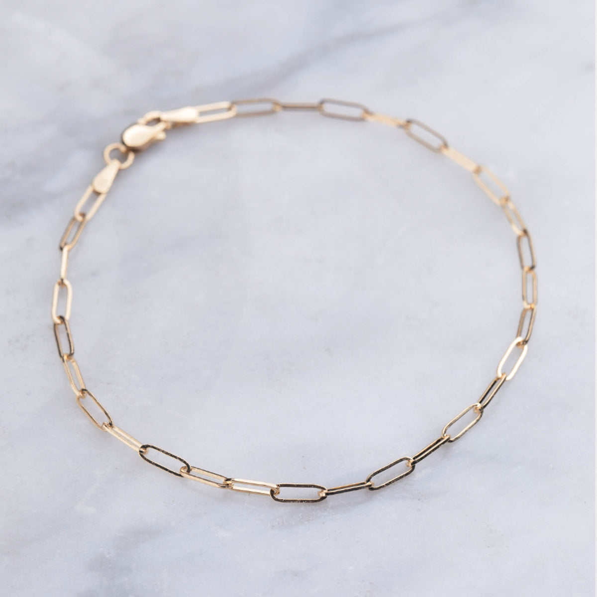 14kt Gold BYO Charm Paperclip Bracelet