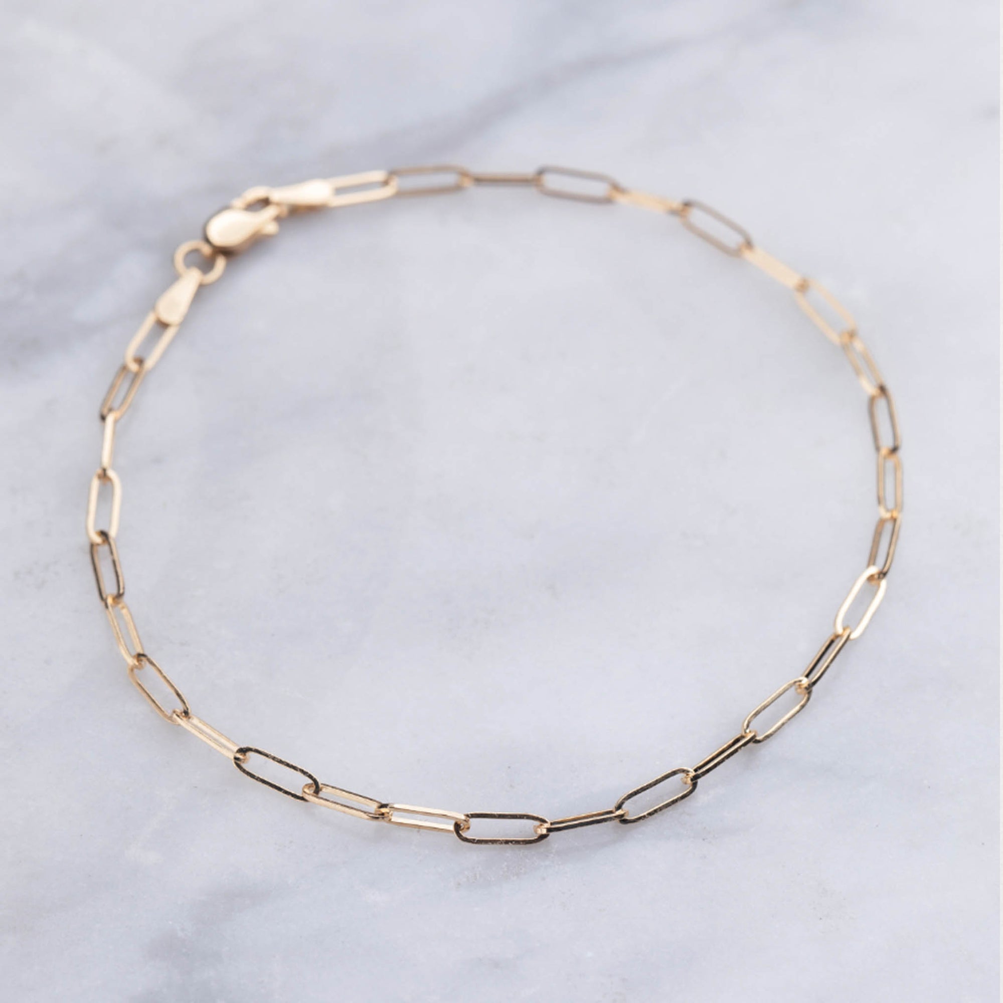 14kt Gold Paperclip Bracelet