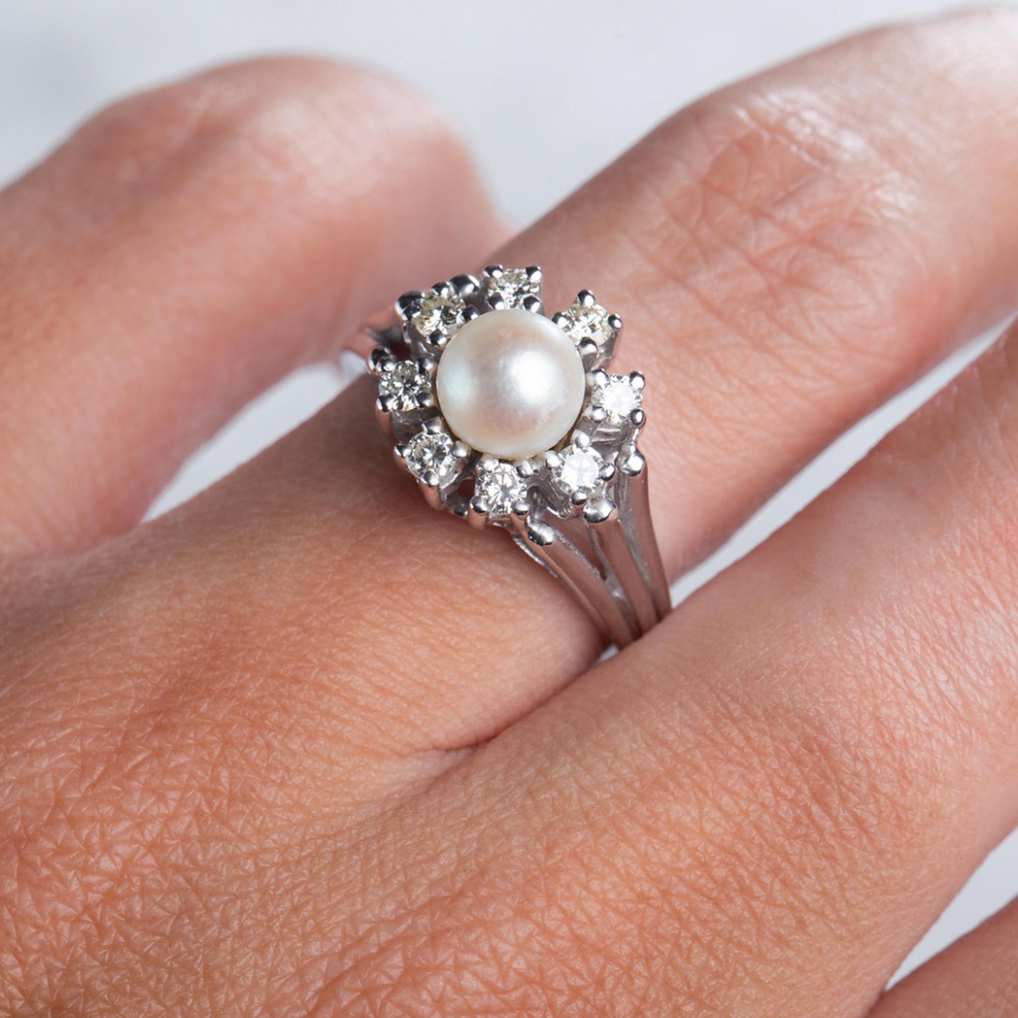 Pearl Wedding Rings With Diamonds Pearl Wedding Rings With Diamonds