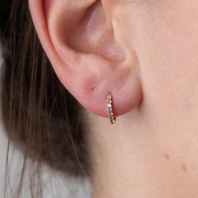 14kt Gold Peridot Savant Hoops
