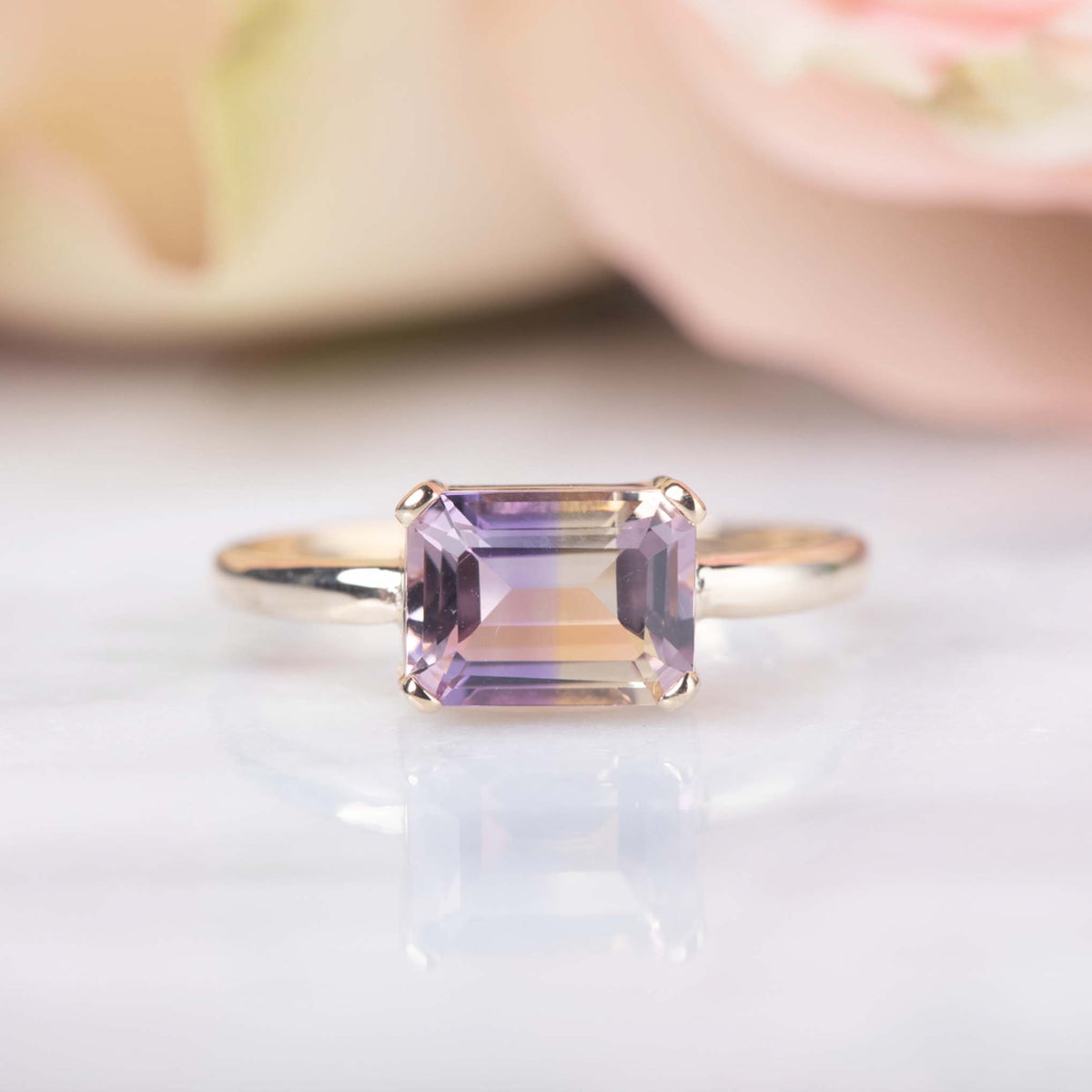 Solid Gold Ametrine Viola Ring