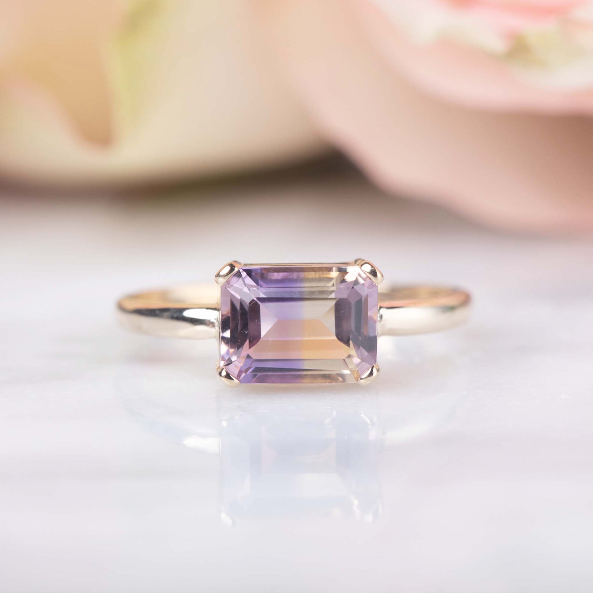 Solid Gold Ametrine Viola Ring