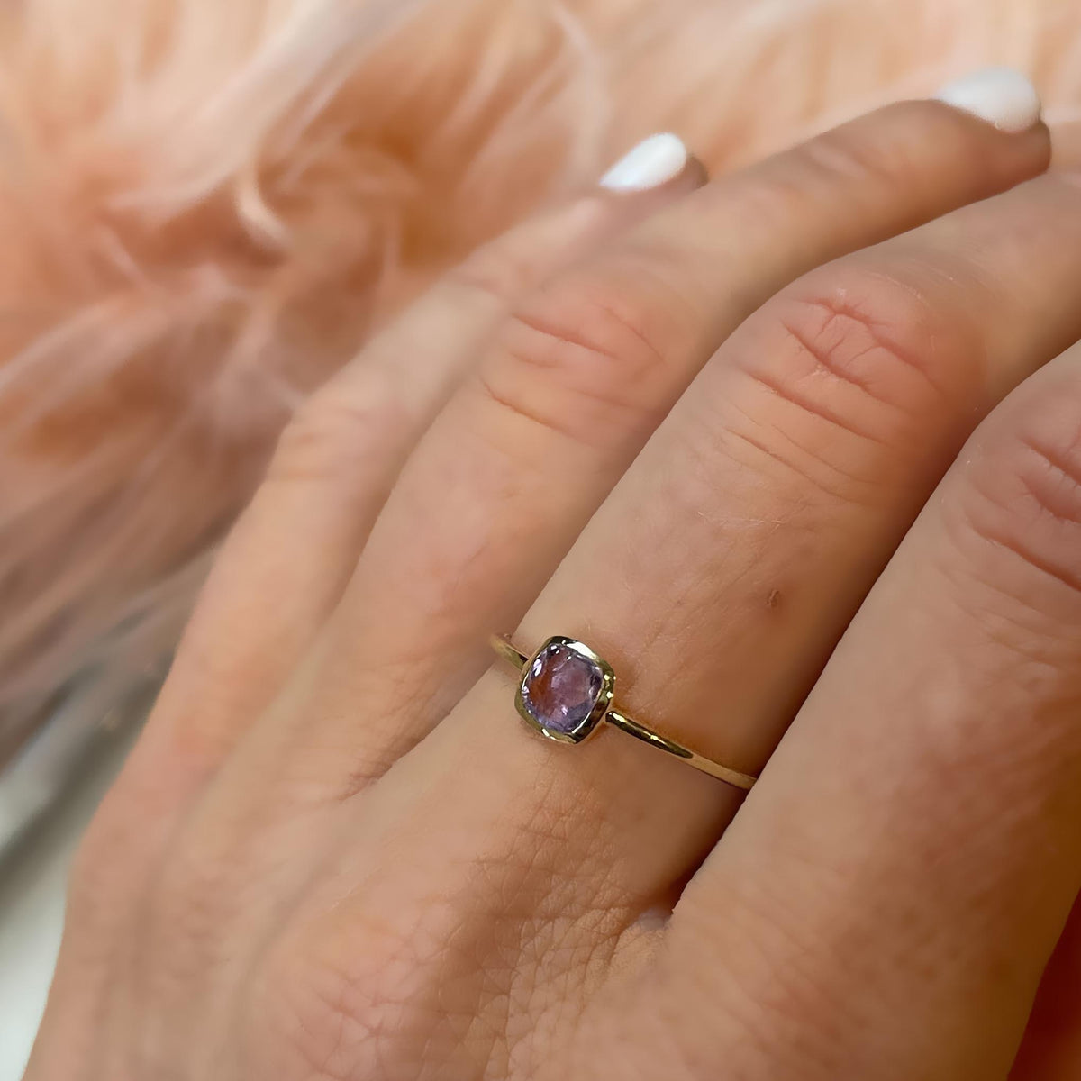 14kt Gold Amethyst Cleo Ring