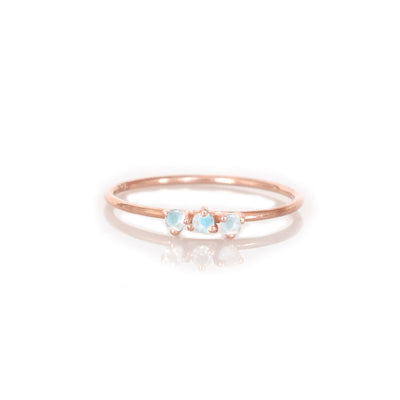Rainbow Moonstone & Rose Gold Duchess Ring